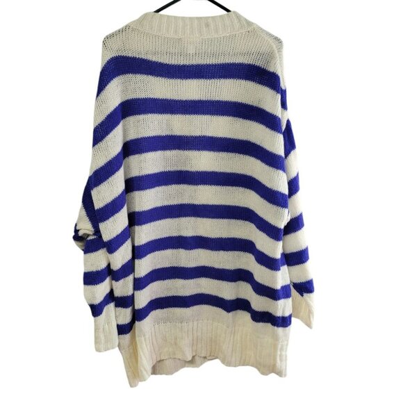 Lularoe Lucille Cardigan Sweater Womens Oversized Large Striped Buttons Plus - Picture 5 of 8